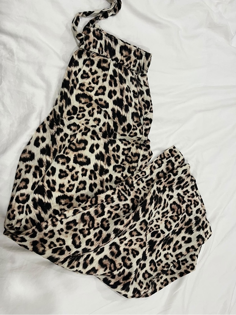 Zara women’s Leopard Print drawstring lounge pants size M